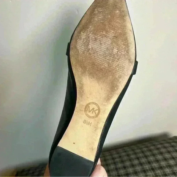 Michael Kors Black Pointed Flats - Picture 3 of 4